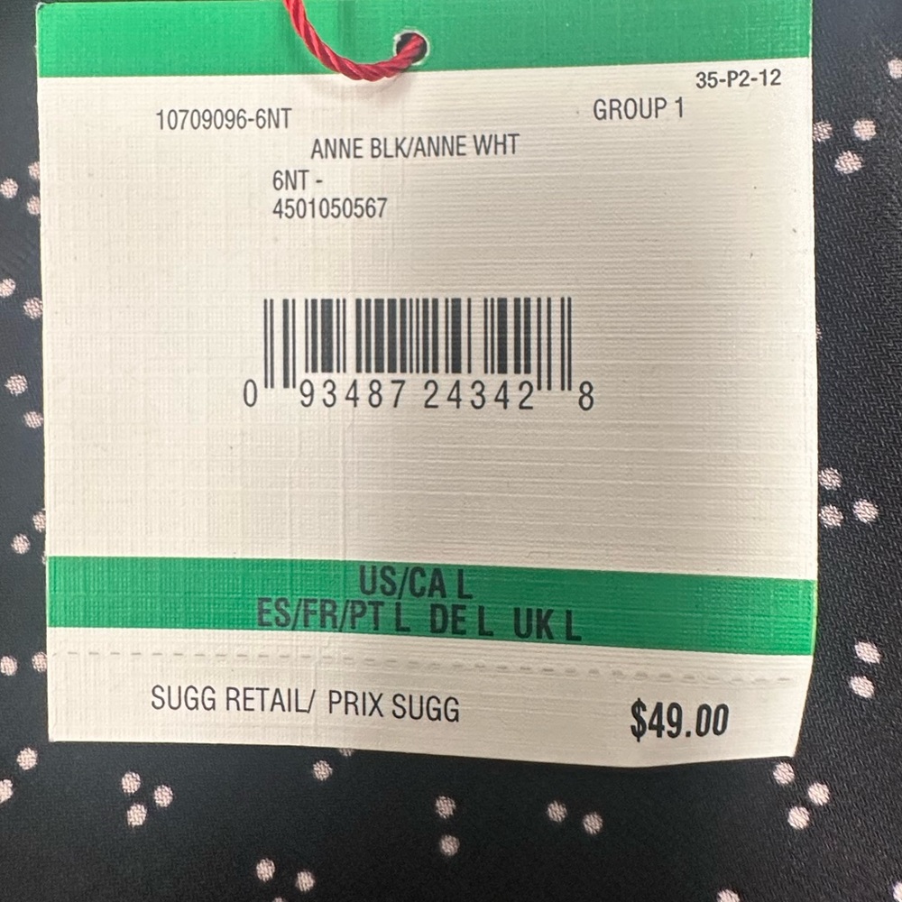 Anne Klein Black Polka Dot Side Pleat Stretchy Sleeveless Blouse NWT Large - Picture 11 of 13